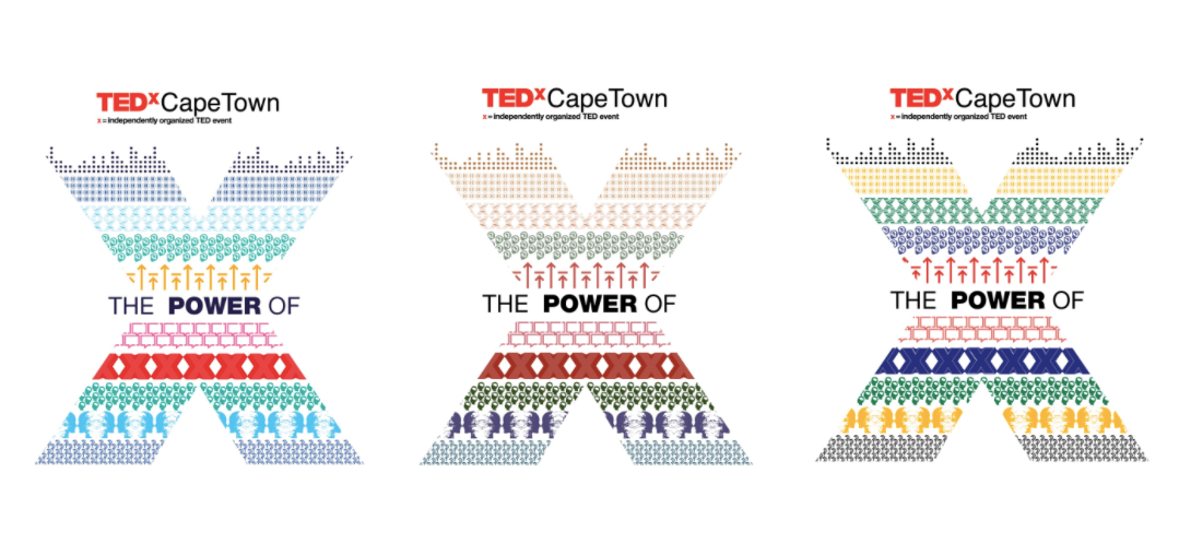 TEDxCapeTown's 2021 theme, "The Power of X" captures past event icon designs and colours that represent growth and diversity.