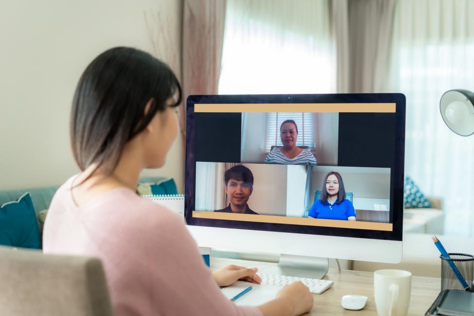 Zoom and Skype video calls 